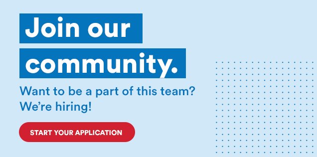 Join our community. Want to be a part of this team? We're hiring! Start your application